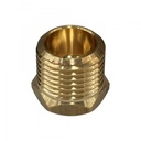 Brass Temp Bush Reducer 1/8" (8.4mm) Female NPT Thread to 1/2" (21.1mm) Male NPT Thread