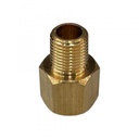 Brass Temp Bush Reducer 1/8" (8.4mm) Female NPT Thread to 1/8" (9.7mm) Male BSP Thread