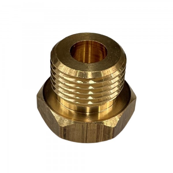 Brass Temp Bush Reducer 5/8" (15.8mm) Female UNF Thread to M16-1.5 Male Thread