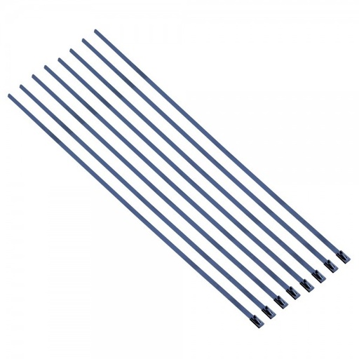 [108008] Exhaust Wrap Stainless Steel Locking Ties 200mm (8 Inch) Long Heavy Duty Qty 8