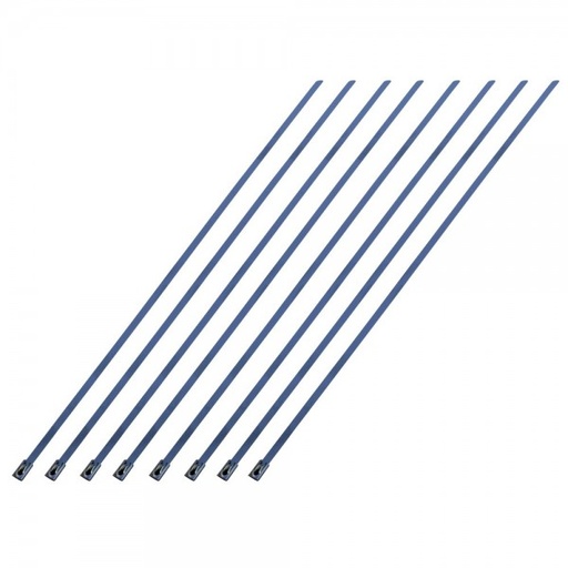 [114008] Exhaust Wrap Stainless Steel Locking Ties 355mm (14 Inch) Long Heavy Duty Qty 8
