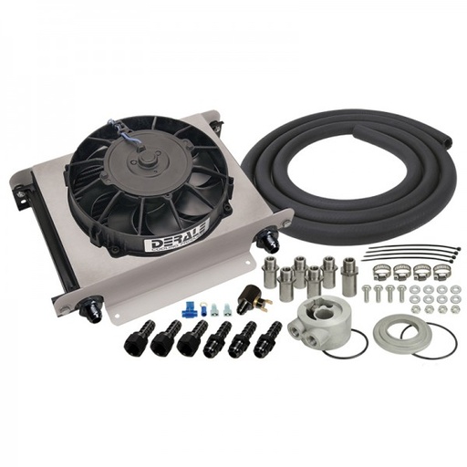 [15660] Derale Hyper-Cool Remote Engine Oil Cooler Kit 25 Row -8AN