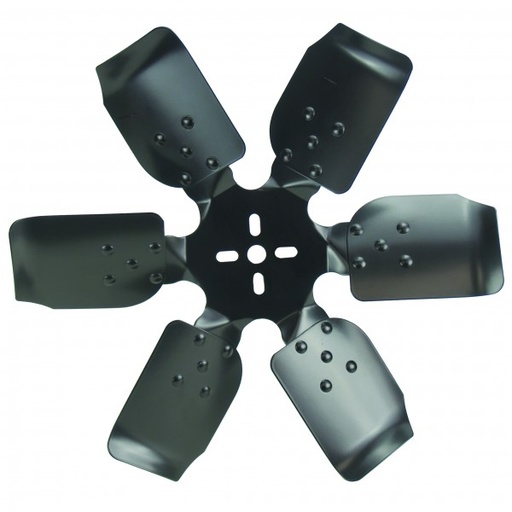 [17317] Derale Standard Rotation Rigid Steel 6 Blade Race Fan Black 17 Inch