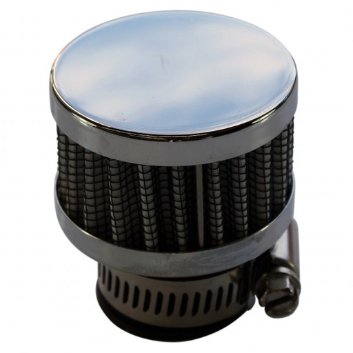 [3998C] Breather Clamp On 1"(25mm) Id Chrome Top White Element