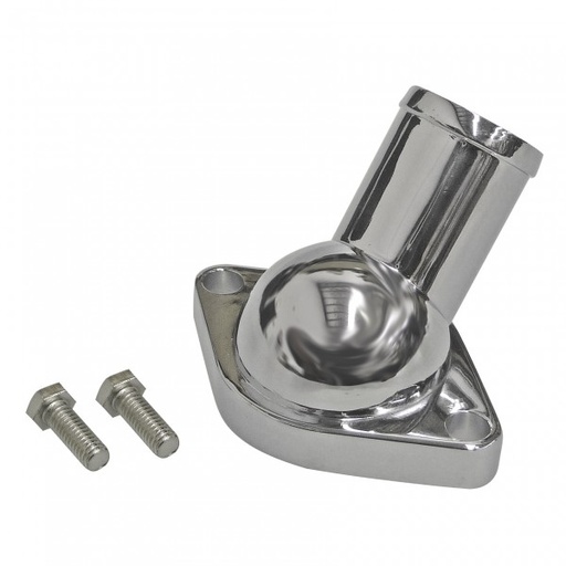 [42303] Thermostat Housing Water Neck Chevrolet Small + Big Block 1955-68 Chromed O-Ring