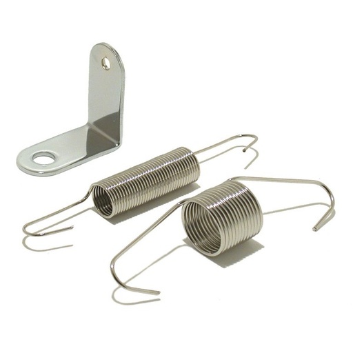 [4700] Carburettor Dual Throttle springs with Chrome L Bracket