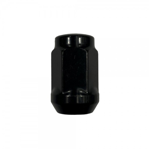 [56-005] Single Black Acorn Bulge Wheel Nut (Close Ended) - 14mm x 1.5 Thread, 19mm Hex