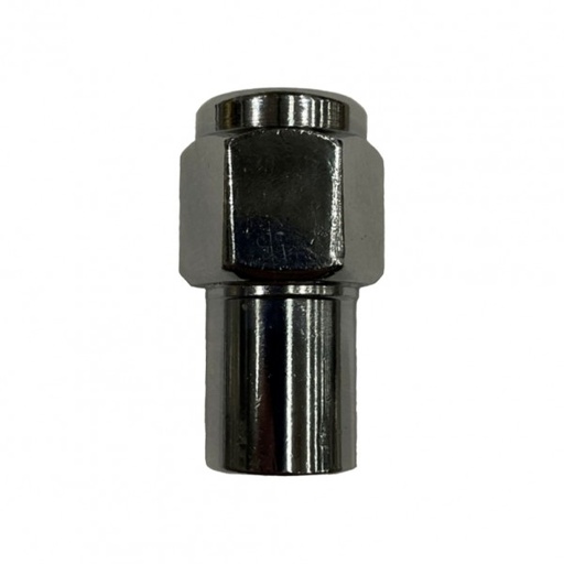 [57-602] Single Chrome Flat Standard Mag Nut (Close Ended) - 12mm x 1.25 Thread, 21mm Hex