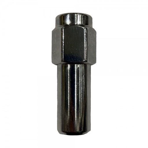 [58-000] Single Chrome Flat Extra Long Mag Nut (Close Ended) - 7/16" UNF Thread, 21mm Hex