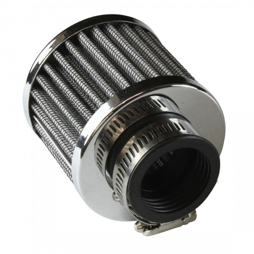 [66-017] Valve Cover Breather Clamp On 1-1/2"(38mm) Id Chrome Top White Element