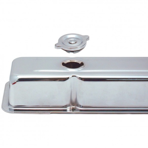 [66-023] Valve Cover Oil Cap Flat Twist On Holden/Chevrolet Style Chrome Steel Factory
