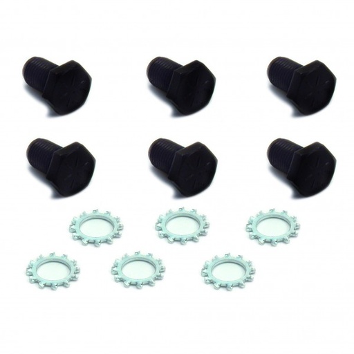 [66-344] Chevrolet GM Flex Plate Grade 8 Bolts 7/16" x 11/16" Set 6 with Lock Washers