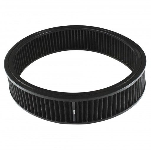[68-211] Air Cleaner Filter Element Black 14" Wide 3" Tall Round High Performance Cotton