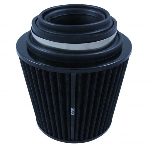 [8711T] Conical High Flow Air Filter Multi Fit Neck 76-89-102mm - 165mm Long - All Black