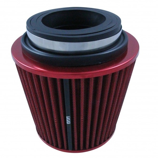 [8712] Conical High Flow Air Filter Multi Fit Neck 76-89-102mm - 165mm Long - All Red