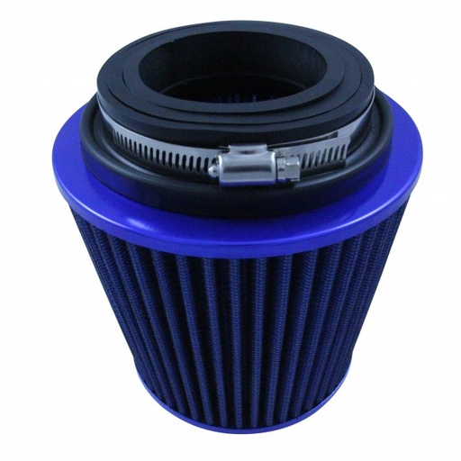 [8716] Conical High Flow Air Filter Multi Fit Neck 76-89-102mm - 165mm Long - All Blue