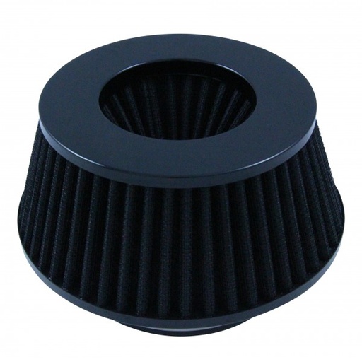 [8901] Conical Short 76-89-101mm Neck Black Cotton Washable Reusable High Flow Filter