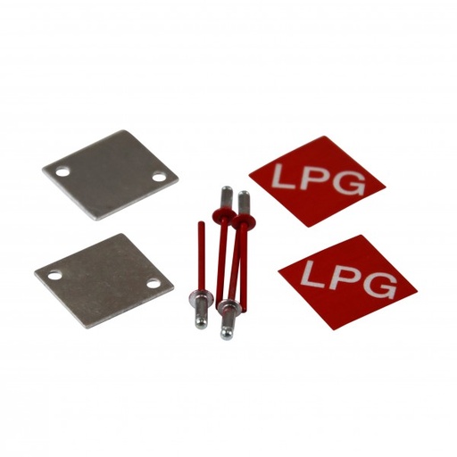 [LPG] Lpg Number Plate Metal Tag Kit with decals + rivets (Set of 2)