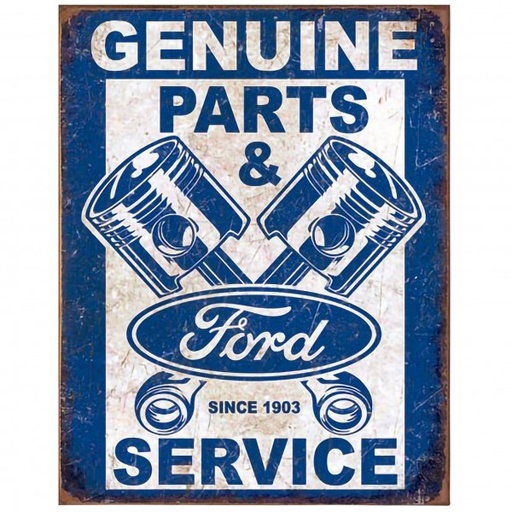 [MSI2068] Ford Genuine Parts + Service Metal Sign Reproduction 32cm x 41cm