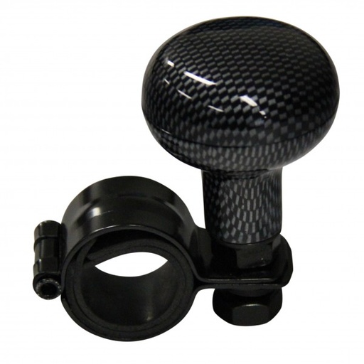 [T13655] Steering Wheel Spinner Suicide Knob Carbon Look for Car, Boat, Van, Truck
