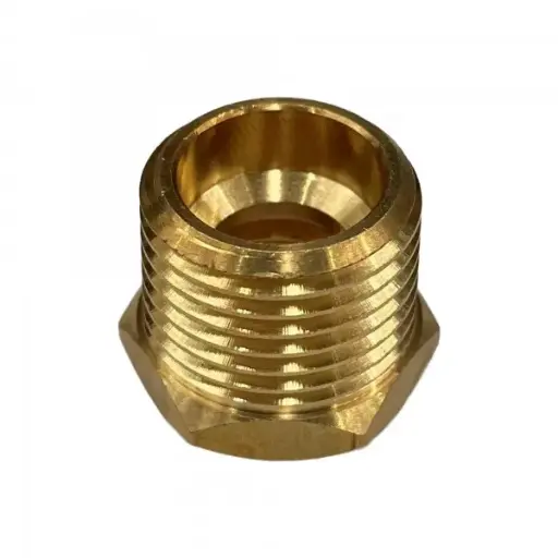 [TBRH] Brass Temp Bush Reducer 5/8" (15.8mm) Female UNF Thread to 1/2" (21.1mm) Male NPT Thread - Holden/Chev