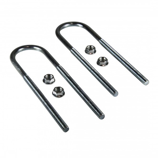 [UB57] U-Bolts 57mm ID, 12mm thread, 260mm Long with serrated nuts. Set of 2.