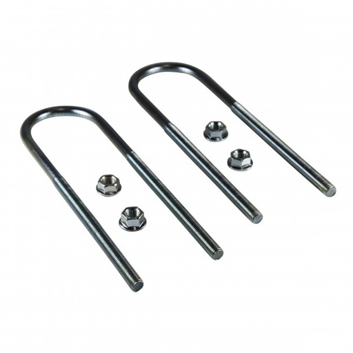 [UB65] U-Bolts 65mm ID, 12mm thread, 260mm Long with serrated nuts. Set of 2.