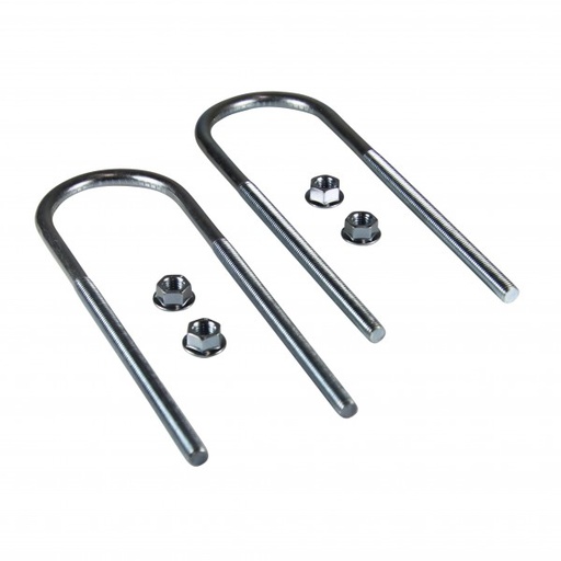 [UB75] U-Bolts 75mm ID, 12mm thread, 260mm Long with serrated nuts. Set of 2.