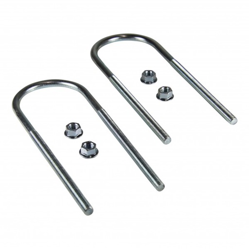 [UB85] U-Bolts 85mm ID, 12mm thread, 260mm Long with serrated nuts. Set of 2.