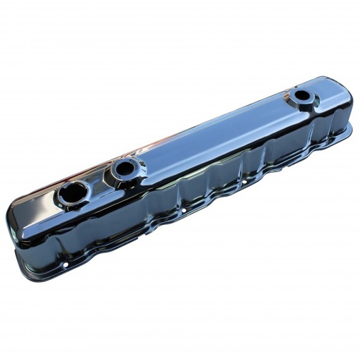 [VC202P] Valve Cover Chrome Holden 6 Blue + Black Motor 3 holes Baffled