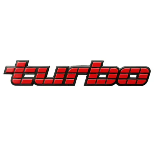 [92032317] Badge "Turbo" Red Boot & Tailgate VL Commodore Excluding Calais