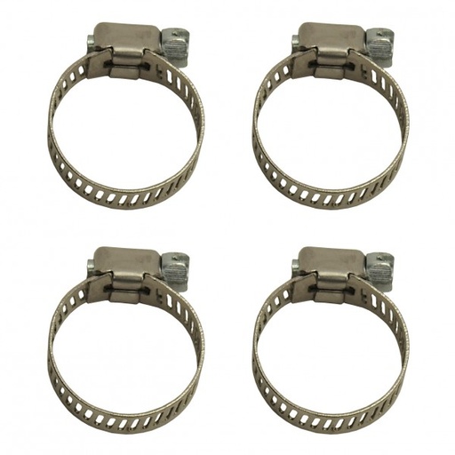 [13008] Stainless Steel Worm Gear 5/16" Band 4 Piece Hose Clamp Set