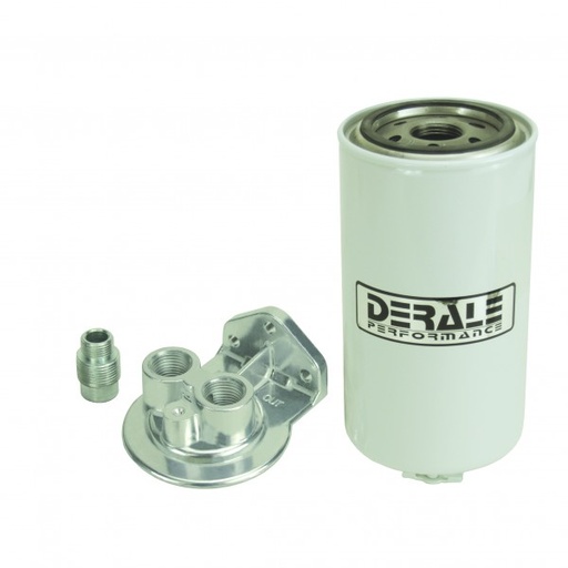 [13072] Derale Fuel Filter Water Separator 1/2" Npt Ports Up Suit Petrol All Fuels