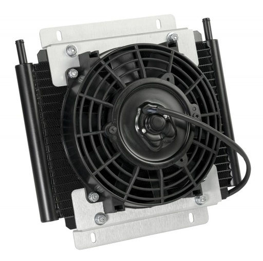 [13735] Derale Trans/Power/Fuel 18 Row Plate & Fin Fluid Cooler 11"x11"x3-3/4"