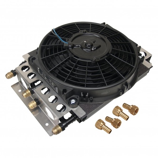 [15200] Derale Electra-Cool Dual Circuit Fluid Cooler 8+8 Pass 15-3/4"x11-1/2"x5"