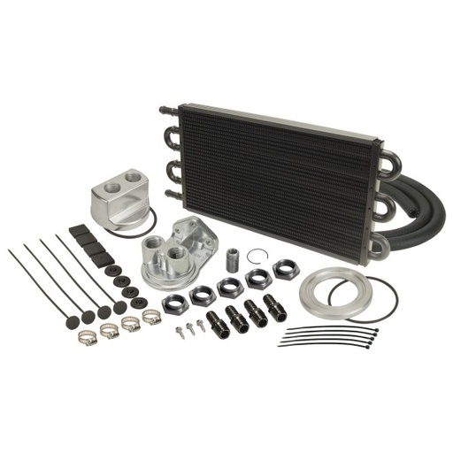 [15551] Derale 6 Pass Engine Oil Cooler + Universal Oil Filter Relocation Kit