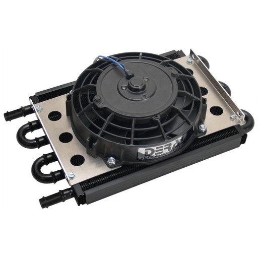 [15830] Derale Econo-Cool Remote 6 Pass Trans/Power/Fuel Cooler, 1/2" Barb Inlets