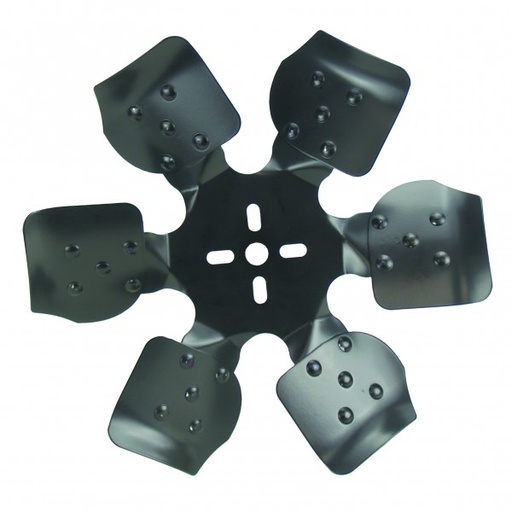 [17313] Derale Standard Rotation Rigid Steel 6 Blade Race Fan Black 13 Inch