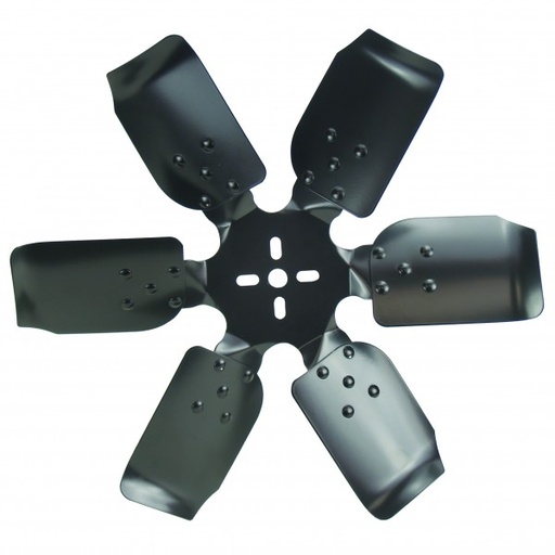 [17318] Derale Standard Rotation Rigid Steel 6 Blade Race Fan Black 18 Inch
