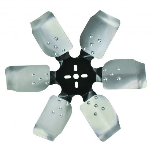 [17517] Derale Standard Rotation Rigid Steel/Alloy 6 Blade Race Fan Black 17 Inch