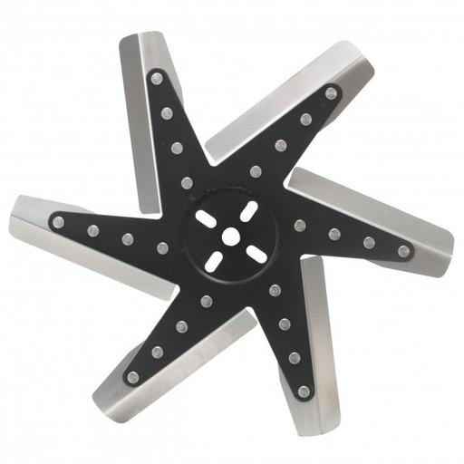 [19115] Derale High Performance Flex Fan 15 Inch Stainless Blade Black Hub