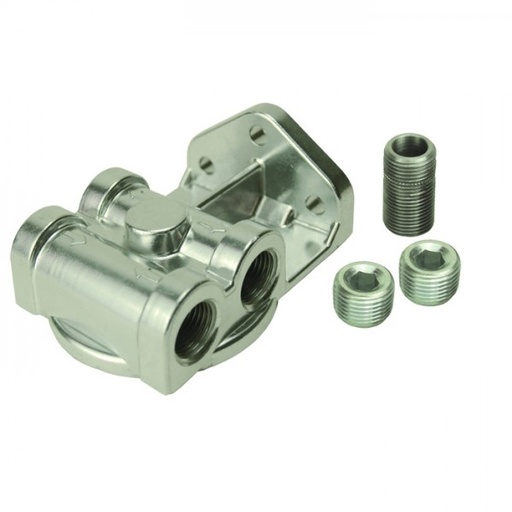 [25729] Single Side Ports Remote Filter Mount 1/2"Npt ports, 13/16"-16 Thread