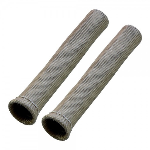 [380201] Spark Plug Heatshield Insulation Boot Fawn Set 2 Universal 1"Id bends to 90