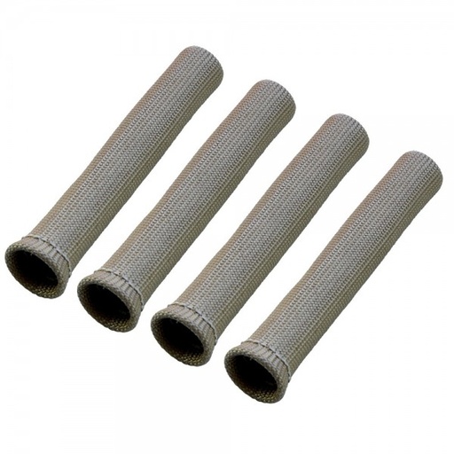 [380401] Spark Plug Heatshield Insulation Boot Fawn Set 4 Universal 1"Id bends to 90