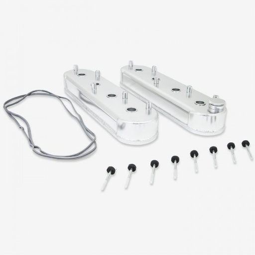 [40234] Valve Covers Chevrolet LS Centre Bolt Fabricated Polished Aluminium + Coil Mts
