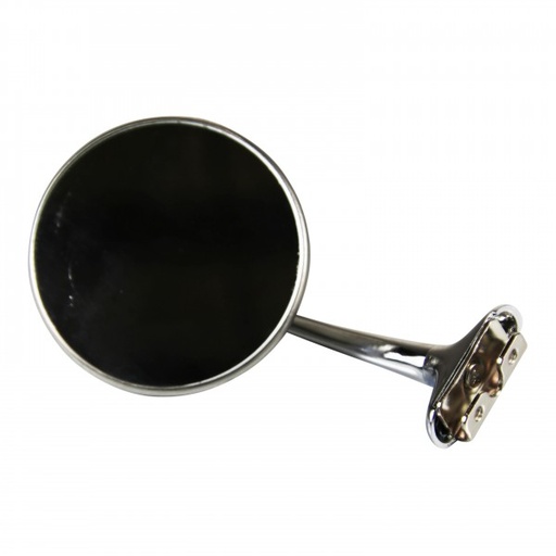 [40300] 4" Stainless Straight Arm Peep Side Door Edge Glass Mirror Outside Rear View