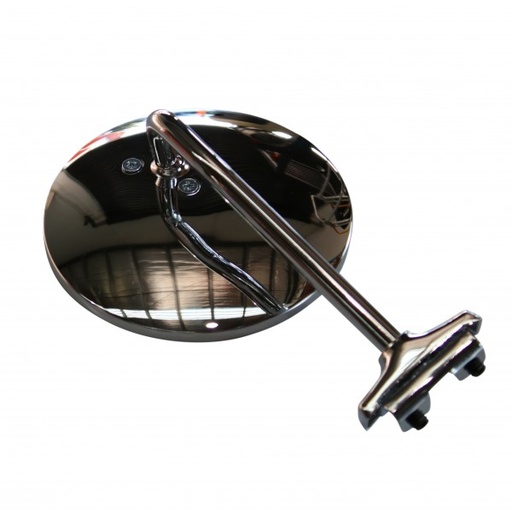 [40302] 4-1/2" Stainless Straight Arm Peep Side Door Edge Glass Mirror Outside Rear View
