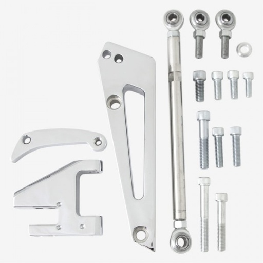[41302] Alternator Bracket Kit Billet Polished Aluminium Chevrolet Big Block Swp