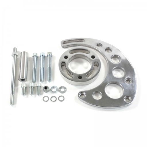 [41329] Alternator Bracket Kit Polished Aluminium Chevrolet Big Block Lwp