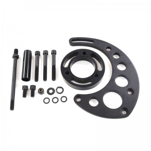 [41330] Alternator Bracket Kit Black Aluminium Chevrolet Big Block Lwp
